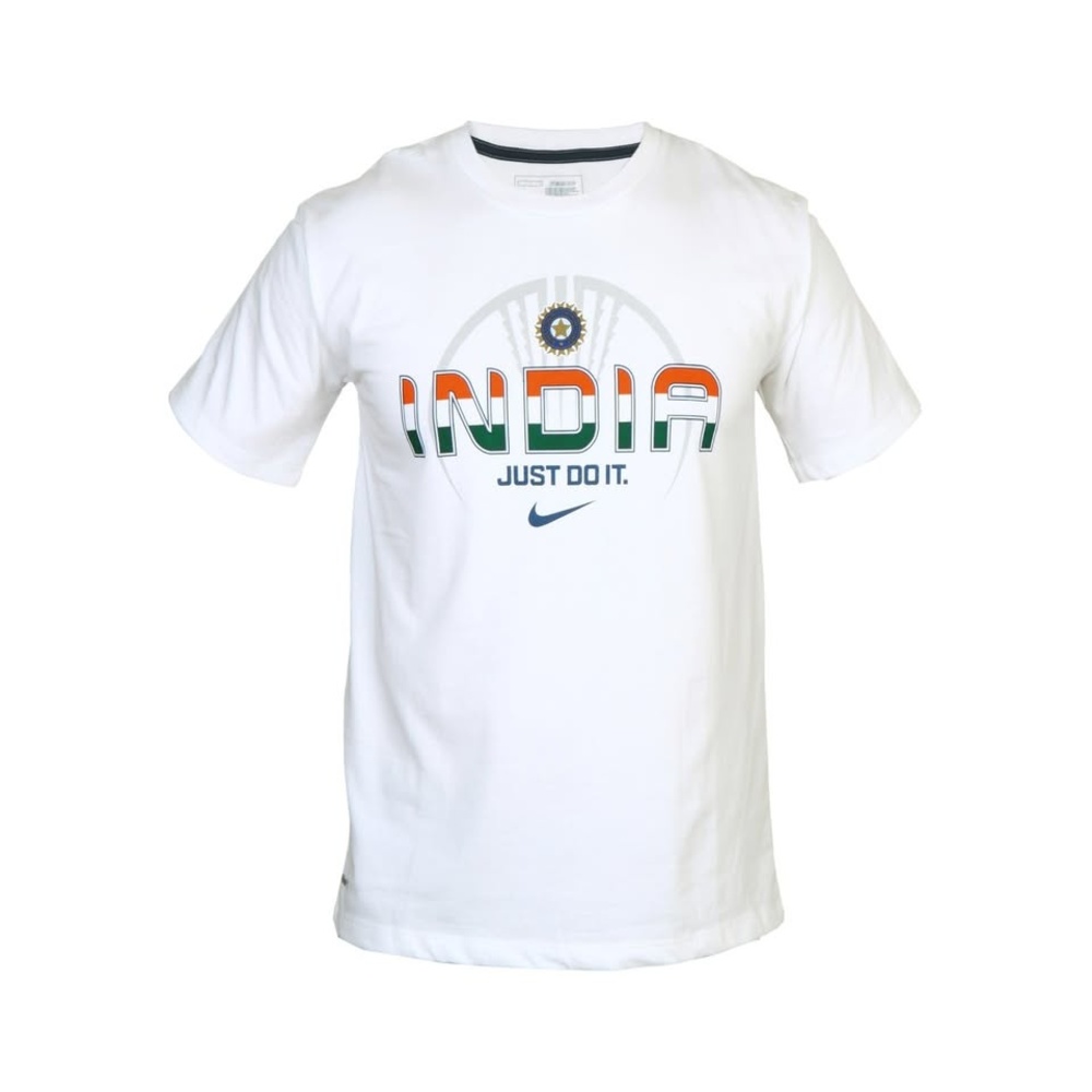 T-Shirt Men's White NWOT India Flag Graphic